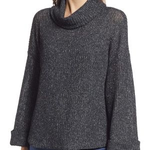 Gibsonlook Charcoal  cowl neck sweater - NWT